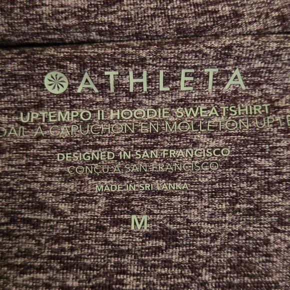 Athleta Uptempo ll Hoodie Sweatshirt Pino Plum Heather 2022 Size M - Picture 6 of 8